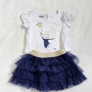 WonderKids Shirt and Tutu Outfit,  Girls Size 12 Months